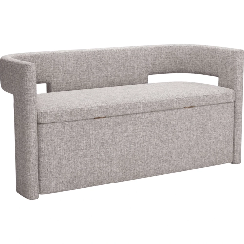 Papua Storage Bench in Gray Performance Fabric