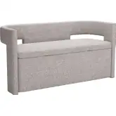 Papua Storage Bench in Gray Performance Fabric