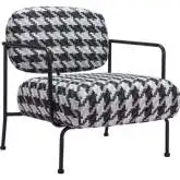 Ulet Accent Chair in Multicolor Pattern Fabric & Black Steel