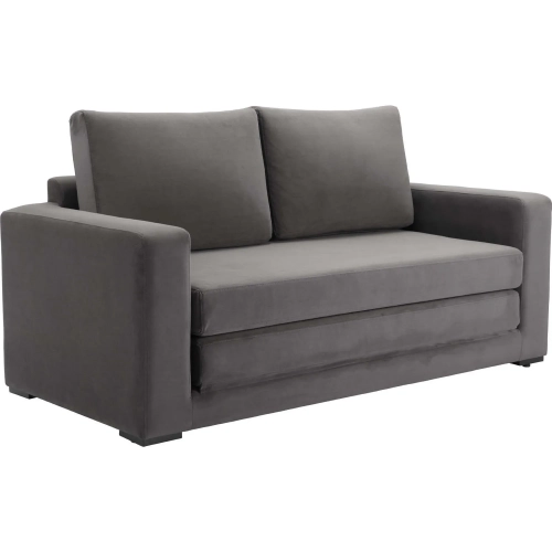 Jide Sleeper Sofa in Gray Velvet