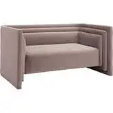 Trippel Loveseat in Taupe Velvet