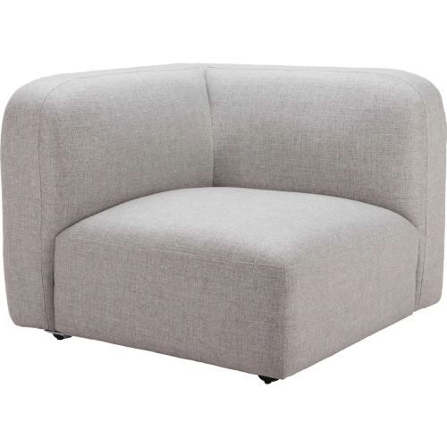 Biak Corner Chair Sectional Sofa Unit in Gray Performance Fabric