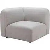 Biak Corner Chair Sectional Sofa Unit in Gray Performance Fabric