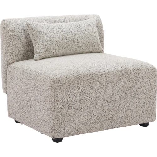 Simu Middle Chair Sectional Sofa Unit in Dune Greige Textured Fabric