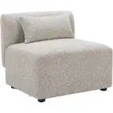 Simu Middle Chair Sectional Sofa Unit in Dune Greige Textured Fabric