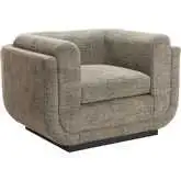Sereneu Accent Chair in Green Tweed Chenille Fabric & Black