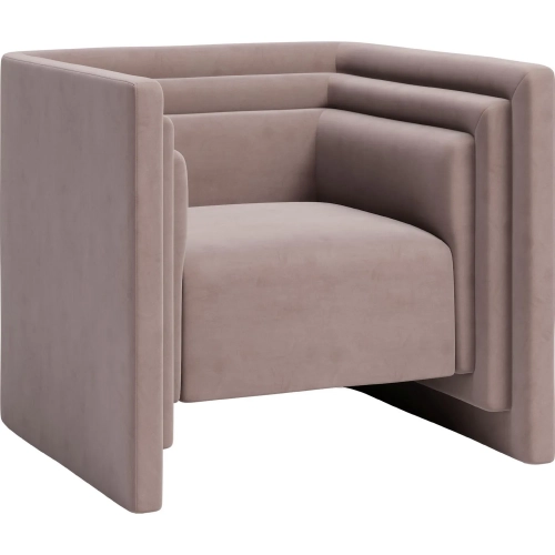 Trippel Accent Arm Chair in Taupe Velvet