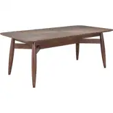Silea 78" Dining Table in Espresso Brown & Walnut Finish Wood