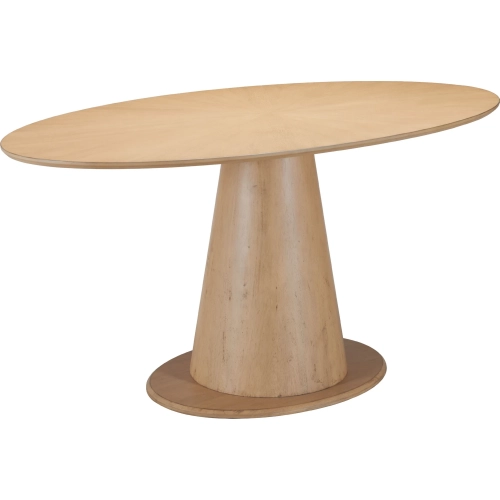 Disque 63" Oval Dining Table in Natural Finish Wood