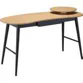 Tarkiz Desk in Natural & Black Finish Wood