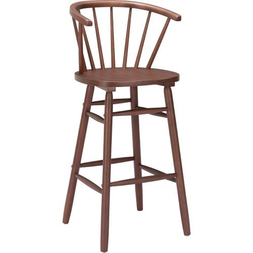 Stenger Bar Stool in Walnut Finish Wood (Set of 2)
