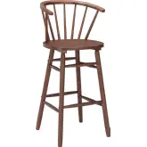 Stenger Bar Stool in Walnut Finish Wood (Set of 2)