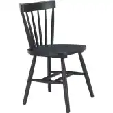 Tyce Dining Chair in Black Finish Wood (Set of 2)