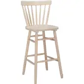 Tyce Bar Stool in White Washed Natural Wood (Set of 2)