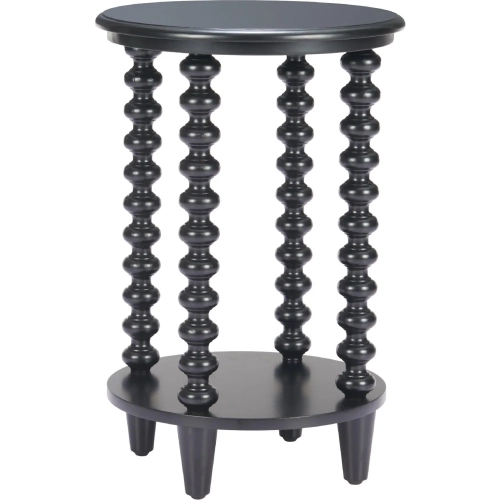 Gocce Side Table in Black Fir Wood