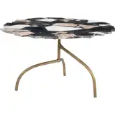 Baia Coffee Table in Multicolor Terrazzo & Brass Iron