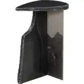 Surya Side Table in Black Natural Marble & Iron