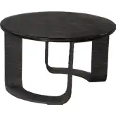 Divin Coffee Table in Black Recycled Sand Cast Glass & Aluminum