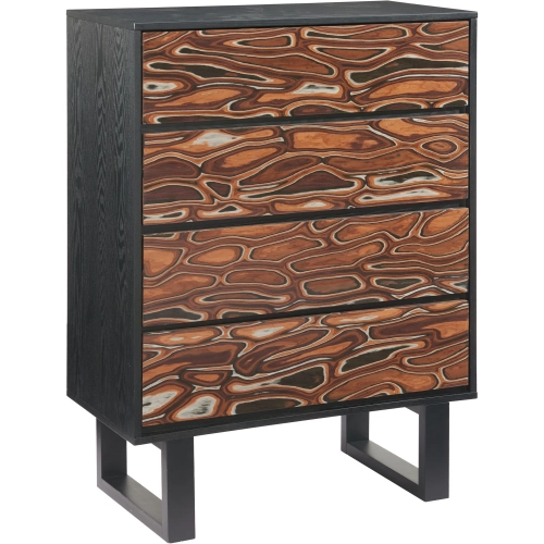 Aremi Chest in Multicolor Brown & Black MDF