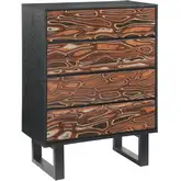 Aremi Chest in Multicolor Brown & Black MDF