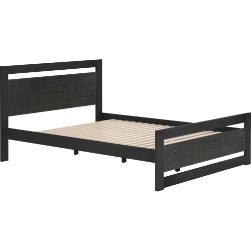 Repos Queen Bed in Black Finish