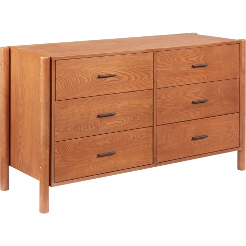 Beleza Dresser in Walnut Finish Wood