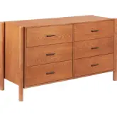 Beleza Dresser in Walnut Finish Wood