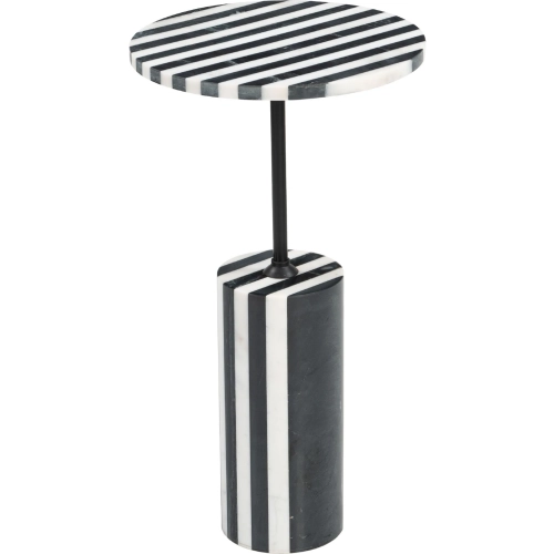 Regles Side Table in Multicolor Natural Marble & Iron