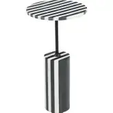 Regles Side Table in Multicolor Natural Marble & Iron