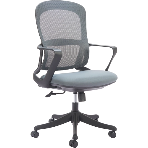 Delo Office Chair in Gray Mesh Fabric & Black