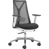 Hasso Office Chair in Black Mesh Fabric & Chrome