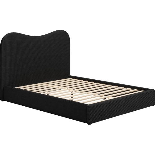 Sele Queen Bed in BlackVelvet