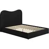Sele Queen Bed in BlackVelvet