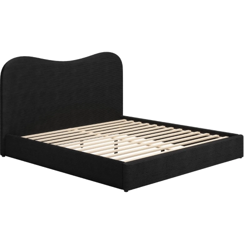 Sele King Bed in Black Velvet