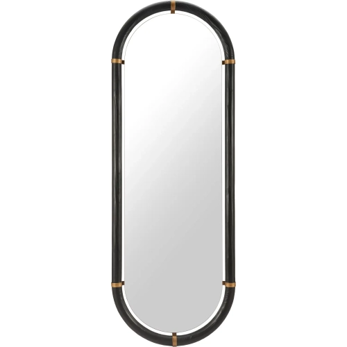 Brilo Mirror in Black Wood & Metal