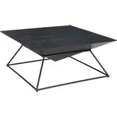 Pira Coffee Table in Black MDF & Steel