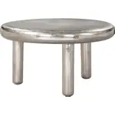 Arian Coffee Table in Silver Recycled Aluminum