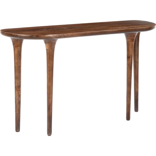 Spiker Console Table in Walnut Finish Mango Wood
