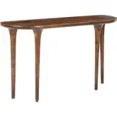 Spiker Console Table in Walnut Finish Mango Wood