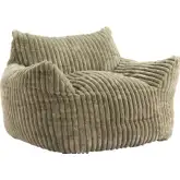 Calin Accent Arm Chair in Green Corduroy Fabric