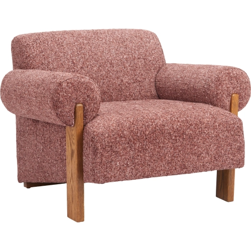 Verity Accent Chair in Copper Textured Fabric & Wood
