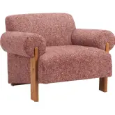 Verity Accent Chair in Copper Textured Fabric & Wood