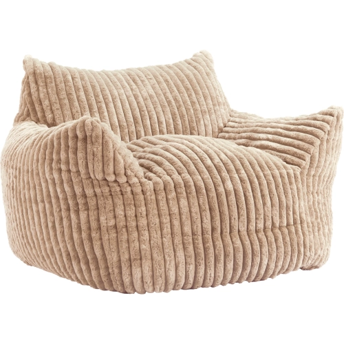 Calin Accent Arm Chair in Beige Corduroy Fabric