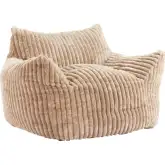 Calin Accent Arm Chair in Beige Corduroy Fabric