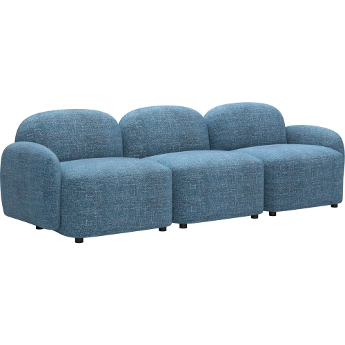 Cleo Modular Sofa in Blue Textured Fabric