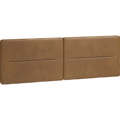 Cove Floating Queen Headboard in Brown Vegan Leather
