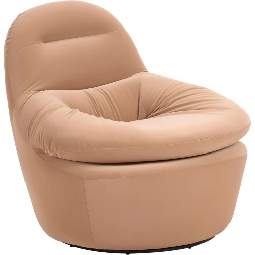 Reva Swivel Chair in Tan Vegan Leather