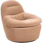 Reva Swivel Chair in Tan Vegan Leather
