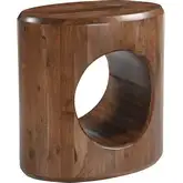 Cavo Side Table in Walnut Brown Finish Acacia Wood