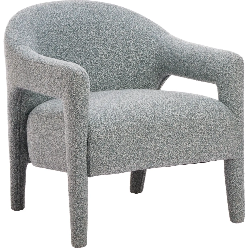 Eluma Accent Chair Dusty Teal Shearling Style Fabric